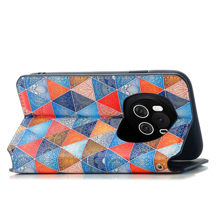 For Honor Magic6 Pro CaseNeo Colorful Magnetic Leather Phone Case(Rhombus Mandala) - Honor Cases by PMC Jewellery | Online Shopping South Africa | PMC Jewellery | Buy Now Pay Later Mobicred