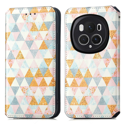 For Honor Magic6 Pro CaseNeo Colorful Magnetic Leather Phone Case(Rhombus) - Honor Cases by PMC Jewellery | Online Shopping South Africa | PMC Jewellery | Buy Now Pay Later Mobicred