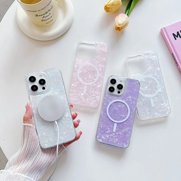For iPhone 14 Pro Max Shell Texture MagSafe TPU Phone Case(Dazzling) - iPhone 14 Pro Max Cases by PMC TechLife | Online Shopping South Africa | PMC TechLife