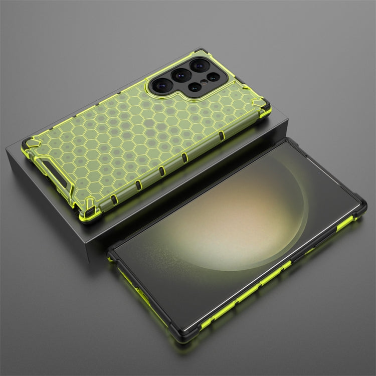 For Samsung Galaxy S24 Ultra 5G Shockproof Honeycomb Phone Case(Green) - Galaxy S24 Ultra 5G Cases by PMC TechLife | Online Shopping South Africa | PMC TechLife