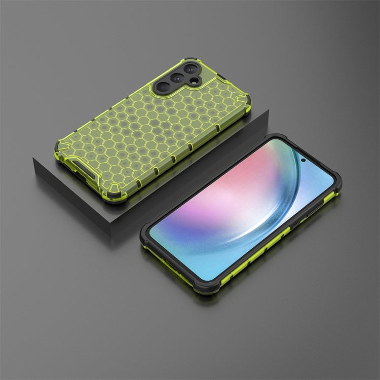 For Samsung Galaxy A55 Shockproof Honeycomb Phone Case(Green) - Galaxy Phone Cases by PMC TechLife | Online Shopping South Africa | PMC TechLife