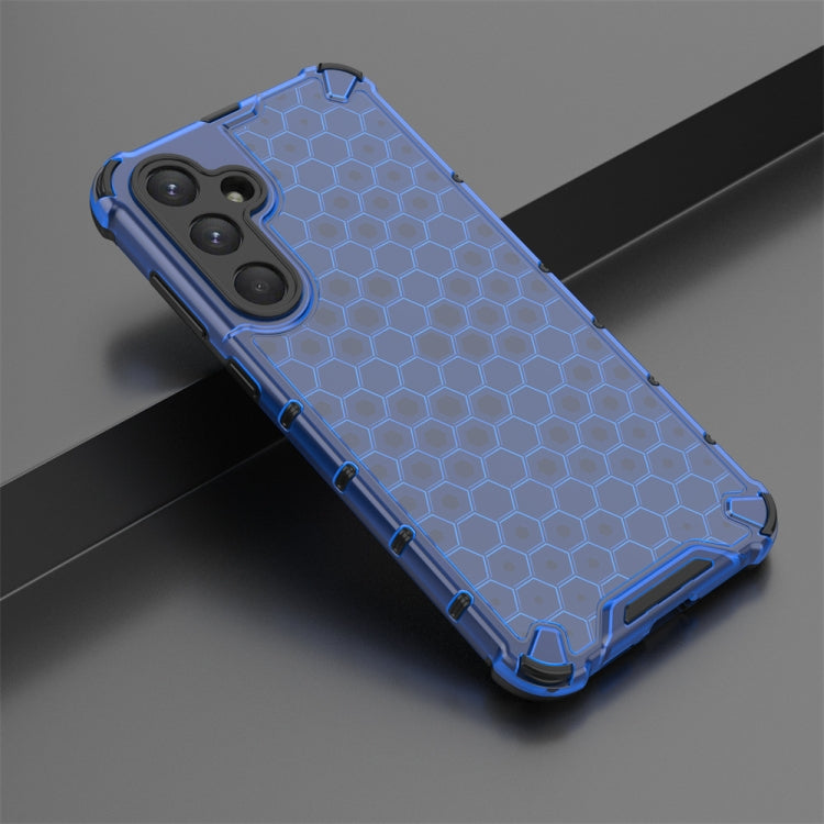 For Samsung Galaxy A55 Shockproof Honeycomb Phone Case(Blue) - Galaxy Phone Cases by PMC TechLife | Online Shopping South Africa | PMC TechLife | Buy Now Pay Later Mobicred