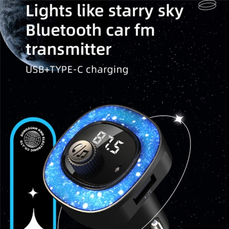 C41 Star Light Car Charger ABS Adapter FM Transmitter Bluetooth Hands-free Call MP3 Music Player - Bluetooth Car Kits by PMC Jewellery | Online Shopping South Africa | PMC Jewellery | Buy Now Pay Later Mobicred