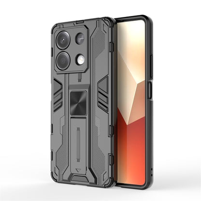 For Redmi Note 13 5G Supersonic Armor PC Hybrid TPU Phone Case(Black) - Note 13 Cases by PMC Jewellery | Online Shopping South Africa | PMC Jewellery | Buy Now Pay Later Mobicred