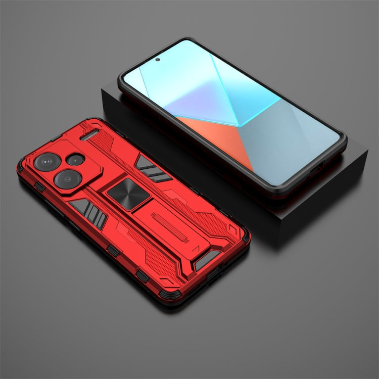 For Redmi Note 13 Pro 5G Supersonic Armor PC Hybrid TPU Phone Case(Red) - Note 13 Pro Cases by PMC Jewellery | Online Shopping South Africa | PMC Jewellery | Buy Now Pay Later Mobicred