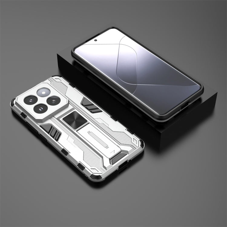 For Xiaomi 14 Pro Supersonic Armor PC Hybrid TPU Phone Case(Silver) - 14 Pro Cases by PMC TechLife | Online Shopping South Africa | PMC TechLife | Buy Now Pay Later Mobicred