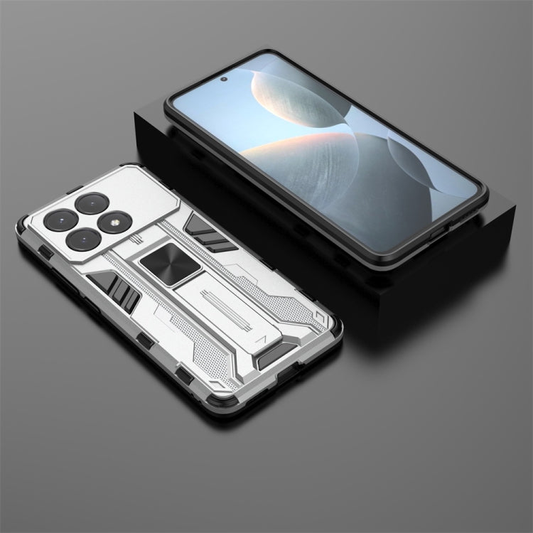 For Redmi K70E Supersonic Armor PC Hybrid TPU Phone Case(Silver) - K70E Cases by PMC TechLife | Online Shopping South Africa | PMC TechLife | Buy Now Pay Later Mobicred