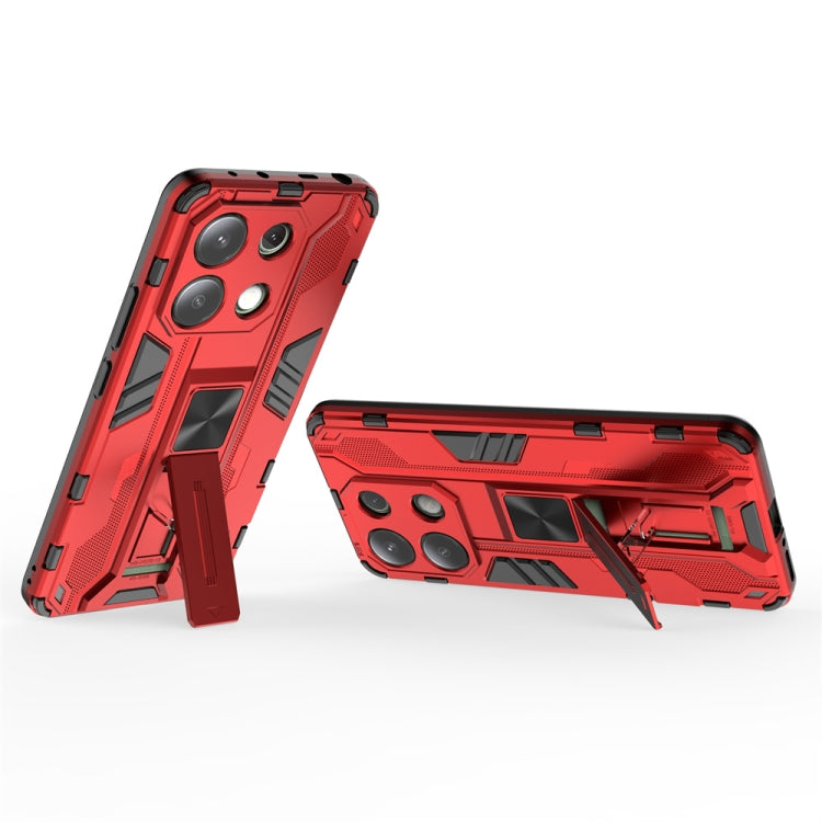 For Redmi Note 13 4G Supersonic Armor PC Hybrid TPU Phone Case(Red) - Note 13 Cases by PMC TechLife | Online Shopping South Africa | PMC TechLife | Buy Now Pay Later Mobicred