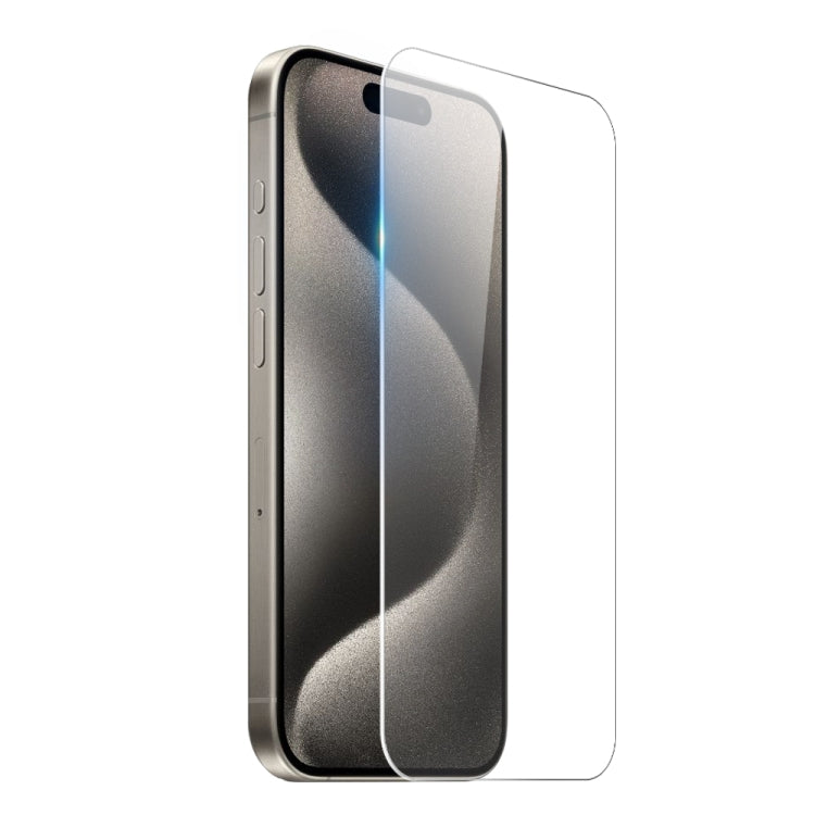 For iPhone 15 Pro NORTHJO 3 in 1 TPU Phone Case with Screen Film and Lens Film(Clear) - iPhone 15 Pro Cases by NORTHJO | Online Shopping South Africa | PMC Jewellery