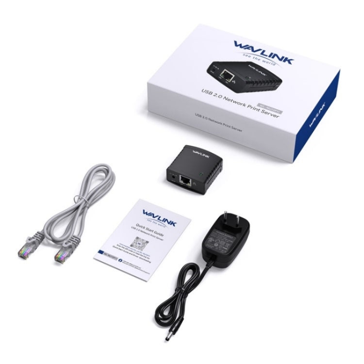 WAVLINK NU72P11 100Mbps Network Print Server USB 2.0 Network Printer Power Adapter(AU Plug) - Printer Accessories by WAVLINK | Online Shopping South Africa | PMC Jewellery | Buy Now Pay Later Mobicred