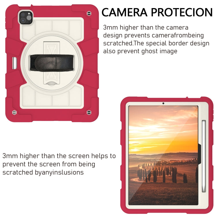 For iPad Air 11 2025 / 2024 Silicone Hybrid PC Shockproof Tablet Case with Shoulder Strap(Feifan Magenta) - iPad Air 11 2025 / 2024 Cases by PMC TechLife | Online Shopping South Africa | PMC TechLife | Buy Now Pay Later Mobicred