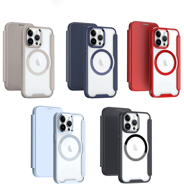 For iPhone 15 MagSafe RFID Blocking Adsorption Flip Leather Phone Case(Red) - iPhone 15 Cases by PMC TechLife | Online Shopping South Africa | PMC TechLife