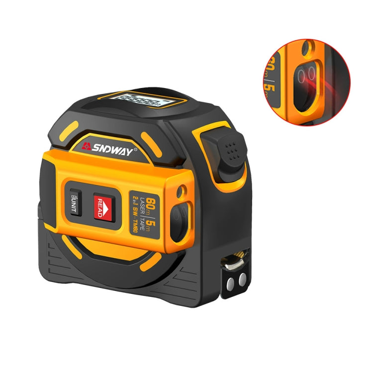 SNDWAY SW-TM60 60m Digital Rangefinder Laser Distance Meter Tape Multi-function Self-Locking Hand Tool Device - Laser Rangefinder by SNDWAY | Online Shopping South Africa | PMC Jewellery | Buy Now Pay Later Mobicred