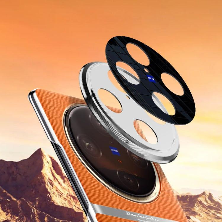 For vivo X100 Pro Electroplating Plain-leather All-inclusive Shockproof Phone Case(Orange) - X100 Pro Cases by PMC TechLife | Online Shopping South Africa | PMC TechLife