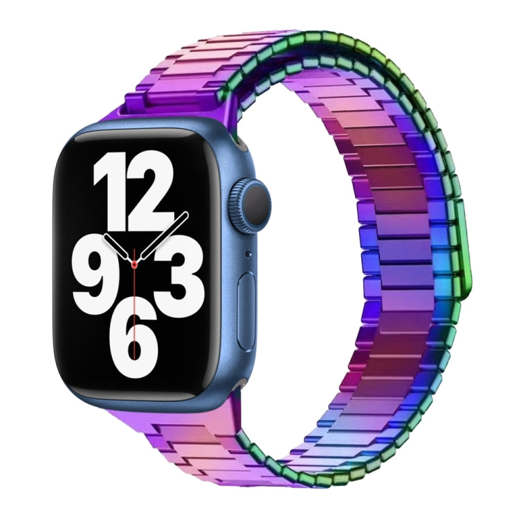 For Apple Watch Series 7 45mm Bamboo Magnetic Stainless Steel Metal Watch Strap(Color) - Watch Bands by PMC Jewellery | Online Shopping South Africa | PMC Jewellery