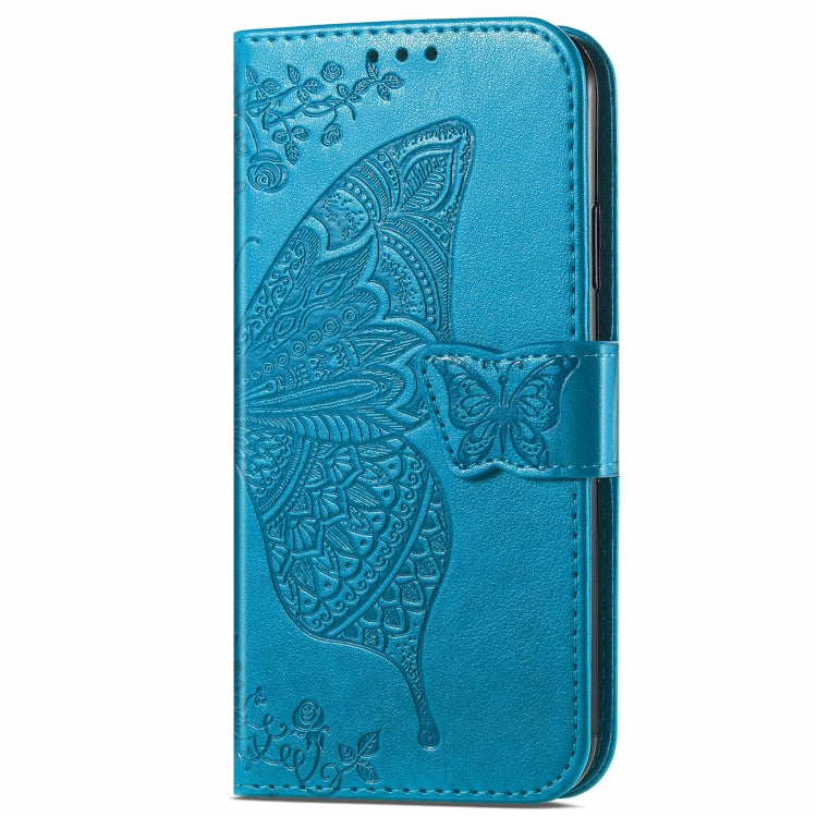 For Blackview A96 Butterfly Love Flower Embossed Leather Phone Case(Blue) - More Brand by PMC Jewellery | Online Shopping South Africa | PMC Jewellery