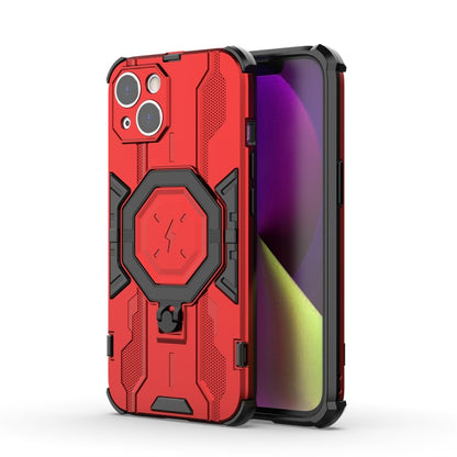 For iPhone 14 Plus MagSafe Supersonic Armor Holder PC Hybrid TPU Phone Case(Red) - iPhone 14 Plus Cases by PMC Jewellery | Online Shopping South Africa | PMC Jewellery