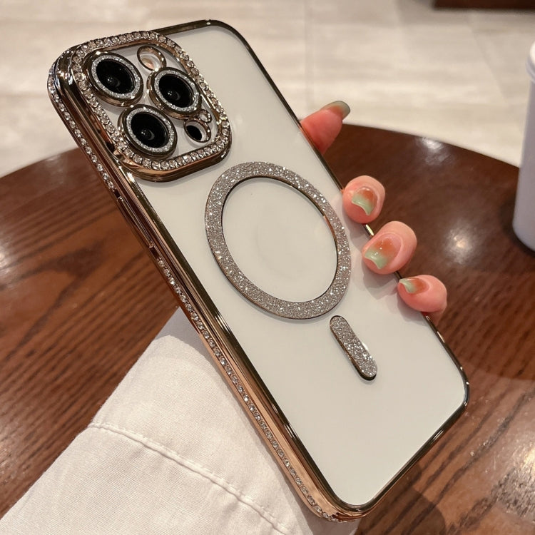 For iPhone 13 Pro Diamond Plated MagSafe TPU Phone Case(Gold) - free shipping - PMC TechLife - Order now!