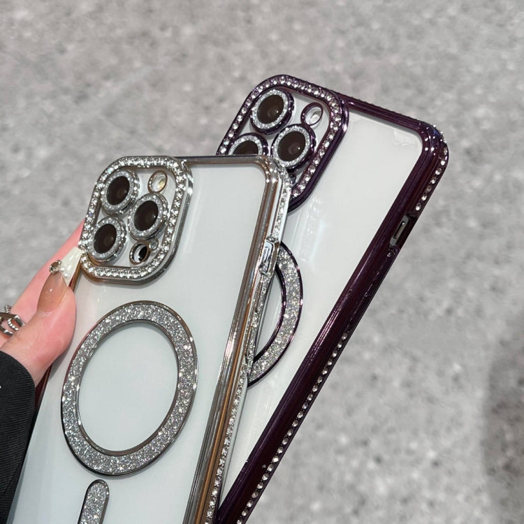 For iPhone 16 Pro Diamond Plated MagSafe TPU Phone Case(Pink) - iPhone 16 Pro Cases by PMC TechLife | Online Shopping South Africa | PMC TechLife | Buy Now Pay Later Mobicred