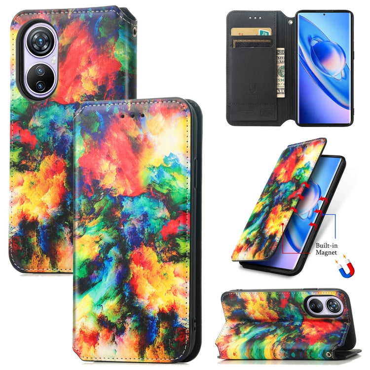 For Blackview A200 Pro CaseNeo Colorful Magnetic Leather Phone Case(Colorful Cloud) - More Brand by PMC Jewellery | Online Shopping South Africa | PMC Jewellery