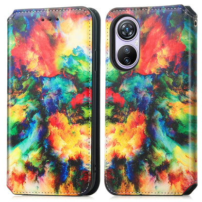 For Blackview A200 Pro CaseNeo Colorful Magnetic Leather Phone Case(Colorful Cloud) - More Brand by PMC Jewellery | Online Shopping South Africa | PMC Jewellery