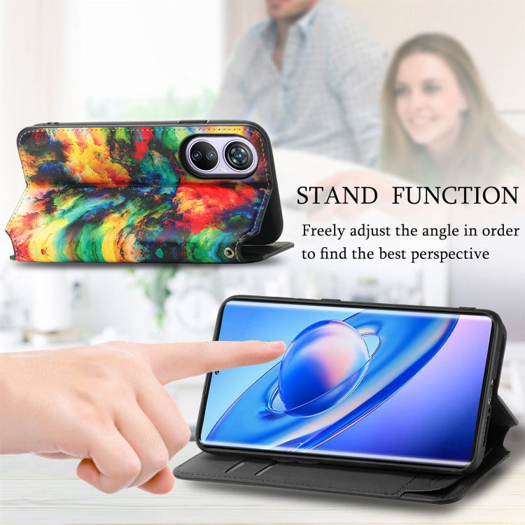 For Blackview A200 Pro CaseNeo Colorful Magnetic Leather Phone Case(Colorful Cloud) - More Brand by PMC Jewellery | Online Shopping South Africa | PMC Jewellery