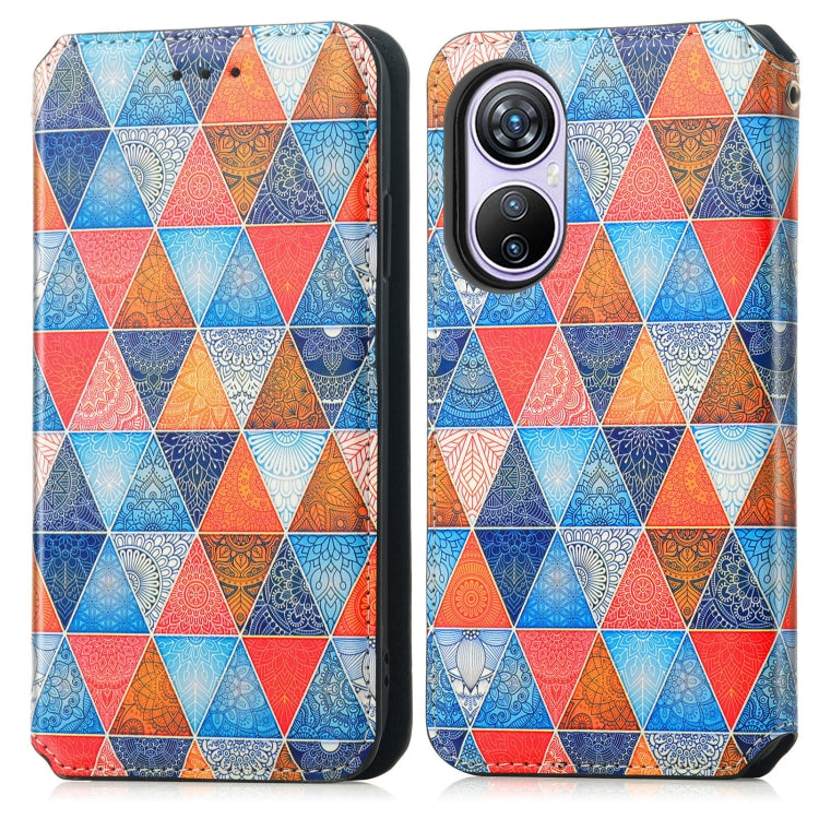 For Blackview A200 Pro CaseNeo Colorful Magnetic Leather Phone Case(Rhombus Mandala) - More Brand by PMC Jewellery | Online Shopping South Africa | PMC Jewellery