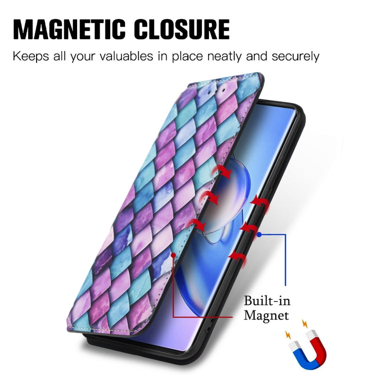 For Blackview A200 Pro CaseNeo Colorful Magnetic Leather Phone Case(Purple Scales) - More Brand by PMC Jewellery | Online Shopping South Africa | PMC Jewellery