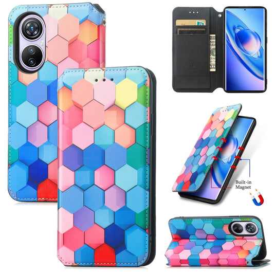 For Blackview A200 Pro CaseNeo Colorful Magnetic Leather Phone Case(Colorful Cube) - More Brand by PMC Jewellery | Online Shopping South Africa | PMC Jewellery