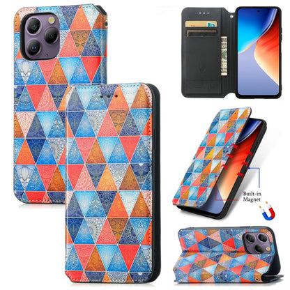 For Blackview  A96 CaseNeo Colorful Magnetic Leather Phone Case(Rhombus Mandala) - More Brand by PMC Jewellery | Online Shopping South Africa | PMC Jewellery