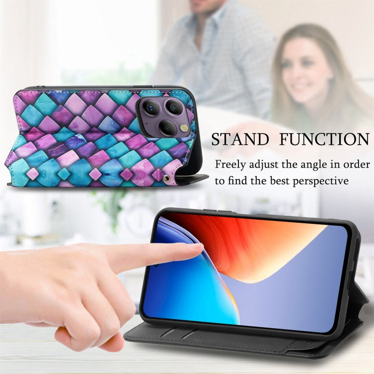 For Blackview  A96 CaseNeo Colorful Magnetic Leather Phone Case(Colorful Cube) - More Brand by PMC Jewellery | Online Shopping South Africa | PMC Jewellery