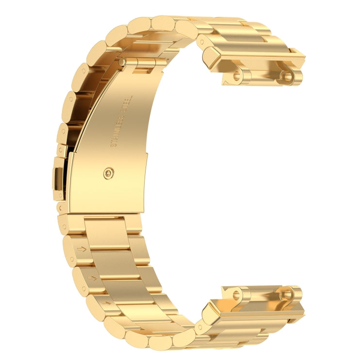 For Amazfit Active Edge A2212 Three Beads Stainless Steel Watch Band(Gold) - free shipping - PMC TechLife - Order now!