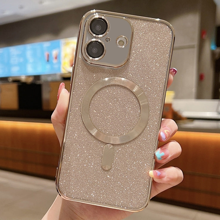 For iPhone 16 Glitter Electroplating MagSafe TPU Phone Case(Gold) - iPhone 16 Cases by PMC TechLife | Online Shopping South Africa | PMC TechLife | Buy Now Pay Later Mobicred