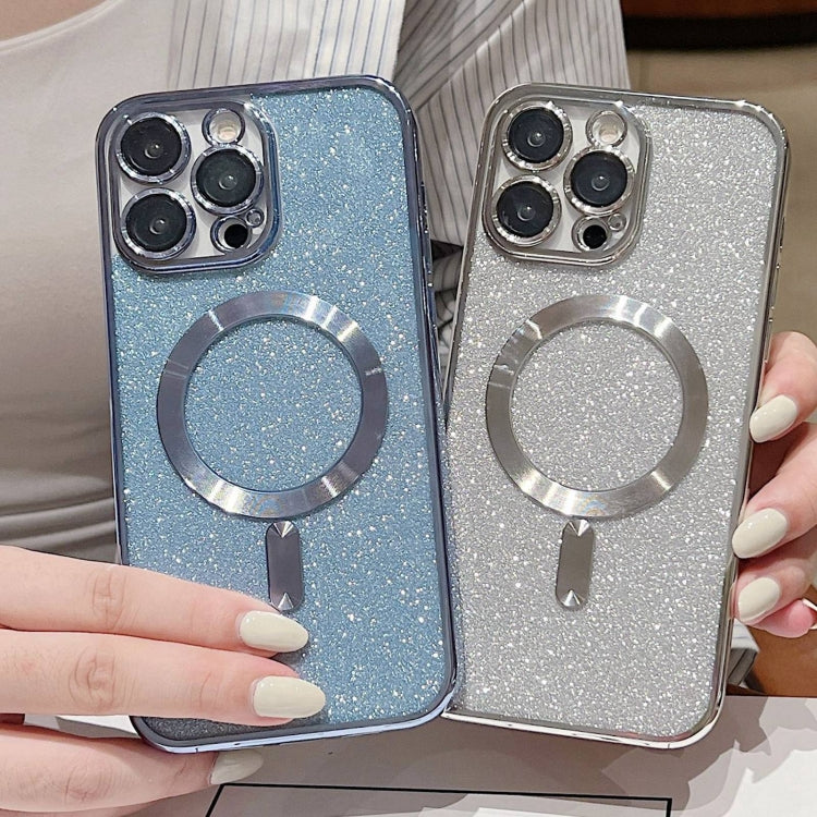 For iPhone 16 Pro Glitter Electroplating MagSafe TPU Phone Case(Blue) - iPhone 16 Pro Cases by PMC TechLife | Online Shopping South Africa | PMC TechLife | Buy Now Pay Later Mobicred