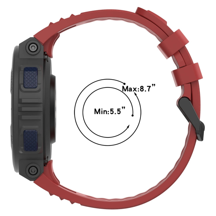 For Amazfit Active Edge A2212 Solid Color Silicone Watch Band(Black) - Watch Bands by PMC TechLife | Online Shopping South Africa | PMC TechLife | Buy Now Pay Later Mobicred