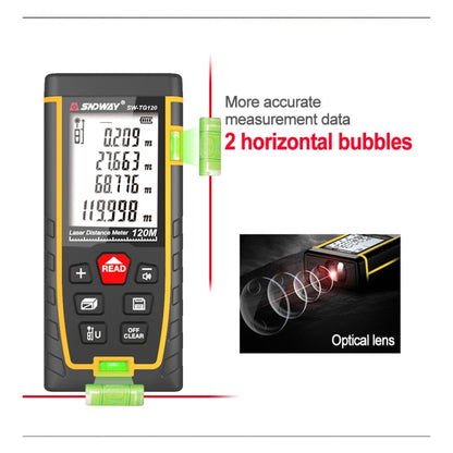 SNDWAY Double Horizontal bubble Rangefinder Laser Distance Meter Range Hand Tool Device SW- TG100 - Laser Rangefinder by SNDWAY | Online Shopping South Africa | PMC Jewellery | Buy Now Pay Later Mobicred