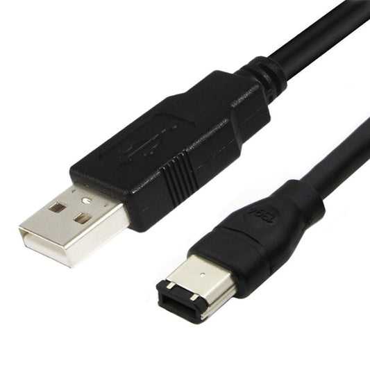 JUNSUNMAY Firewire IEEE 1394 6 Pin Male to USB 2.0 Male Adaptor Convertor Cable Cord, Length:1.8m - USB Cable by JUNSUNMAY | Online Shopping South Africa | PMC Jewellery | Buy Now Pay Later Mobicred