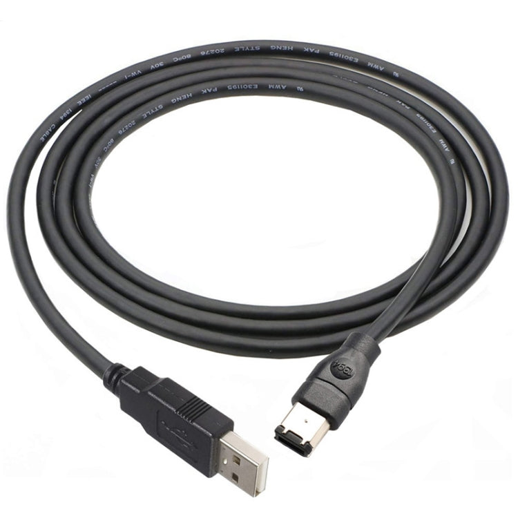 JUNSUNMAY Firewire IEEE 1394 6 Pin Male to USB 2.0 Male Adaptor Convertor Cable Cord, Length:1.8m - USB Cable by JUNSUNMAY | Online Shopping South Africa | PMC TechLife | Buy Now Pay Later Mobicred