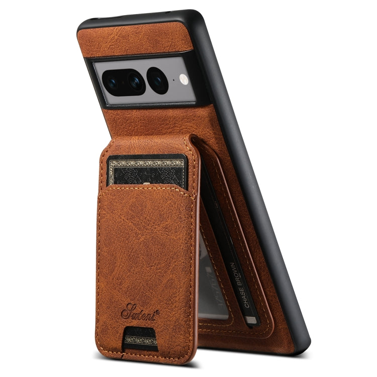 For Google Pixel 8 Pro Suteni H16 Litchi Texture Leather Detachable Wallet Back Phone Case(Khaki) - Google Cases by Suteni | Online Shopping South Africa | PMC TechLife | Buy Now Pay Later Mobicred