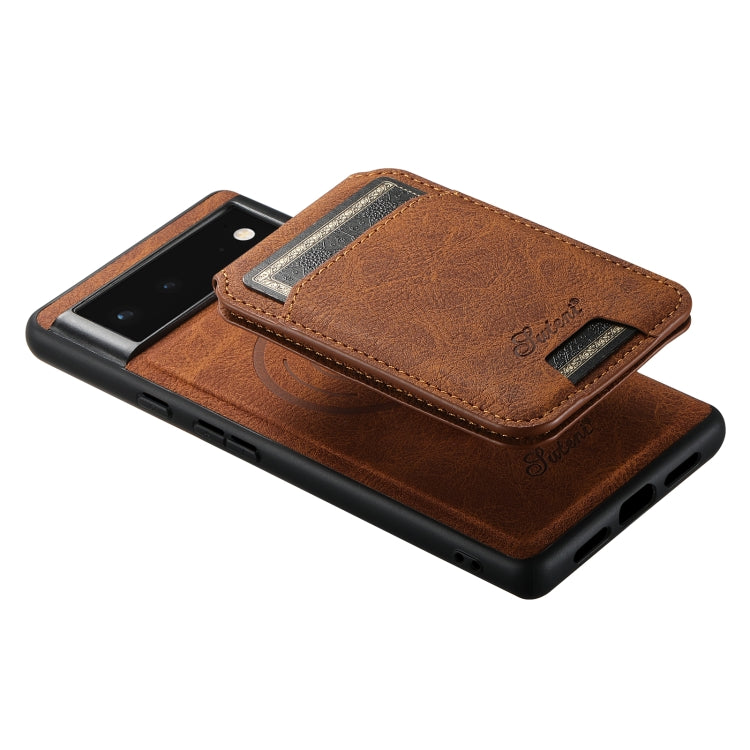 For Google Pixel 6 Pro Suteni H16 Litchi Texture Leather Detachable Wallet Back Phone Case(Black) - Google Cases by Suteni | Online Shopping South Africa | PMC TechLife | Buy Now Pay Later Mobicred