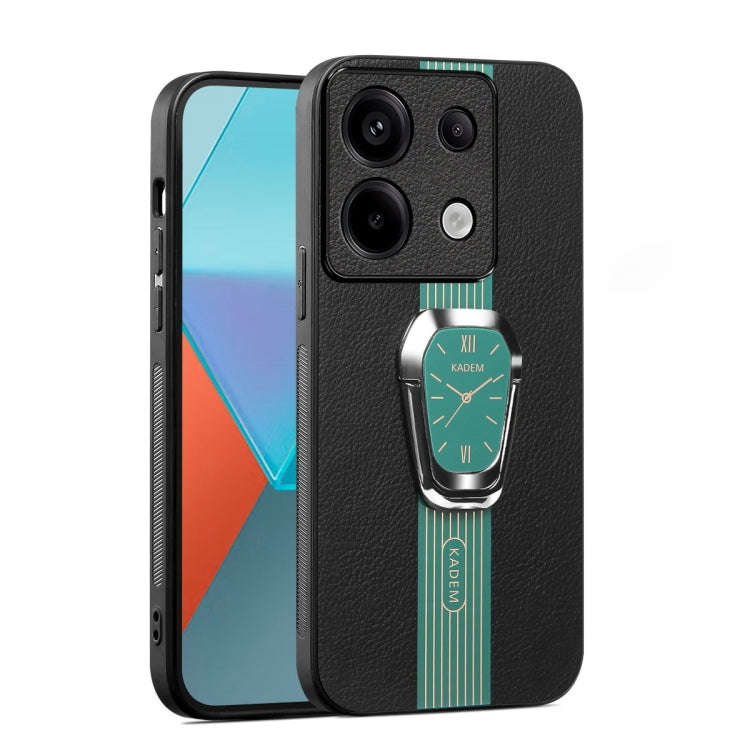 For Xiaomi Redmi Note 13 / 13 Pro Magnetic Litchi Leather Back Phone Case with Holder(Green) - Note 13 Pro Cases by PMC Jewellery | Online Shopping South Africa | PMC Jewellery | Buy Now Pay Later Mobicred