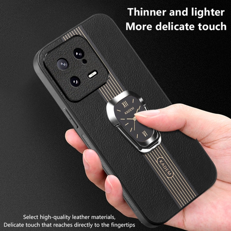 For Xiaomi 13 Magnetic Litchi Leather Back Phone Case with Holder(Green) - free shipping - PMC TechLife - Order now!