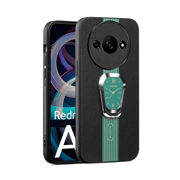 For Xiaomi Redmi A3 Magnetic Litchi Leather Back Phone Case with Holder(Green) - Xiaomi Cases by PMC TechLife | Online Shopping South Africa | PMC TechLife | Buy Now Pay Later Mobicred