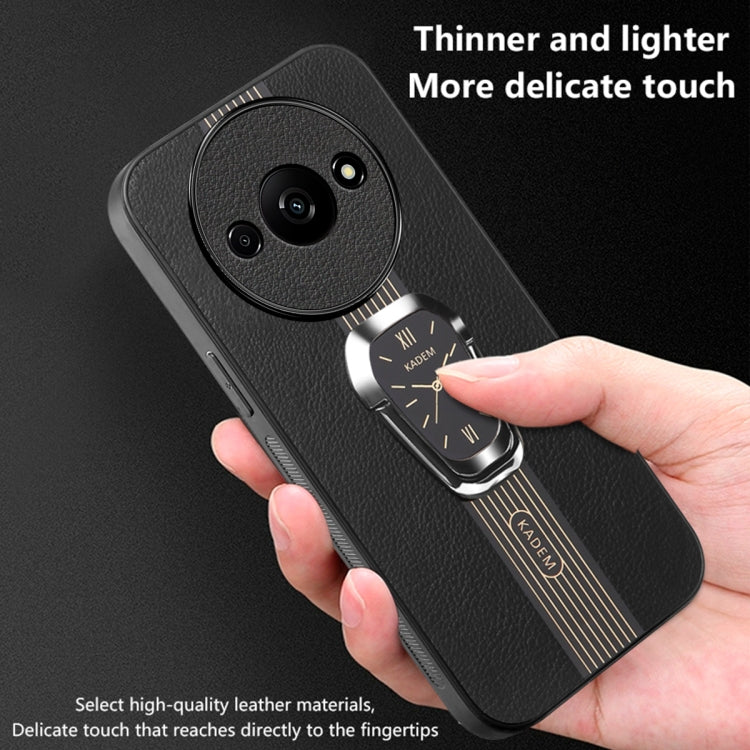 For Xiaomi Redmi A3 Magnetic Litchi Leather Back Phone Case with Holder(Green) - Xiaomi Cases by PMC TechLife | Online Shopping South Africa | PMC TechLife | Buy Now Pay Later Mobicred