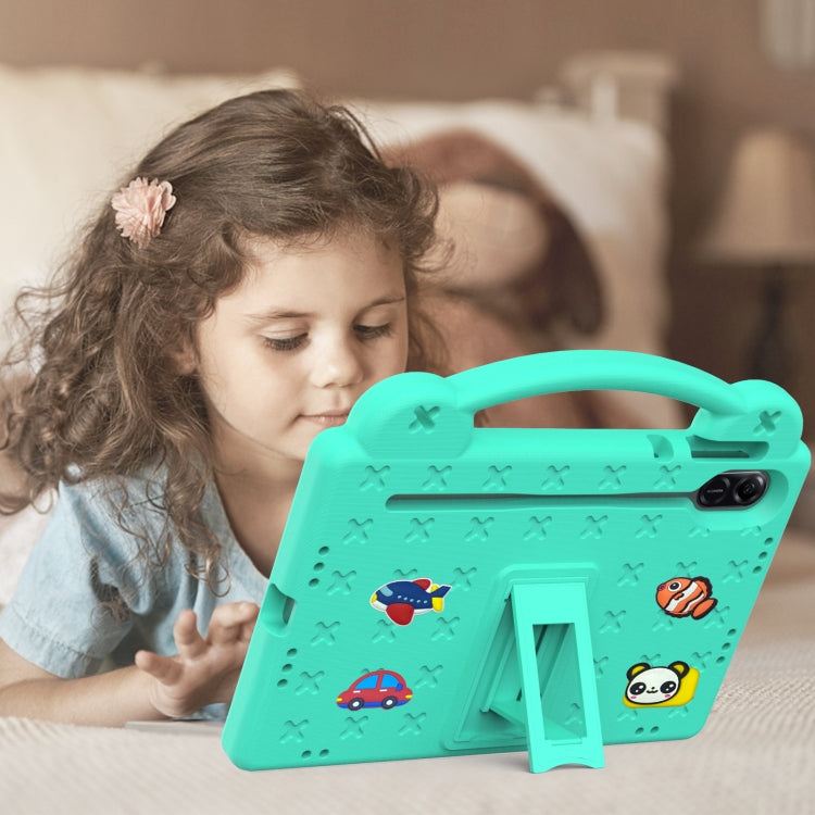 For Honor Pad X9 / X9 2024 Handle Kickstand Children EVA Shockproof Tablet Case(Mint Green) - Honor by PMC TechLife | Online Shopping South Africa | PMC TechLife | Buy Now Pay Later Mobicred