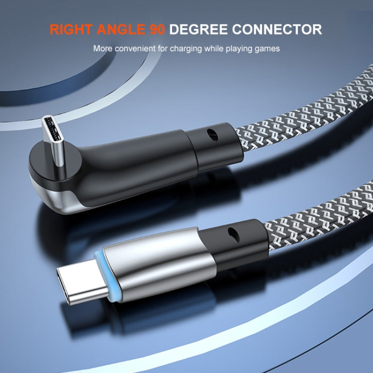 ENKAY PD30W Elbow Type-C to 8 Pin Fast Charging Data Braid Cable with Indicator Light, Length:0.5m - 2 in 1 Cable by ENKAY | Online Shopping South Africa | PMC Jewellery | Buy Now Pay Later Mobicred