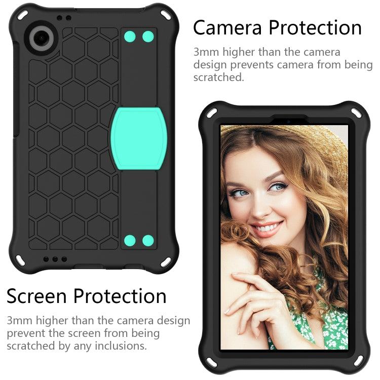 For Blackview Tab 60 8.7 2023 Honeycomb EVA Hybrid PC Tablet Case with Strap(Black+Aqua) - Others by PMC TechLife | Online Shopping South Africa | PMC TechLife