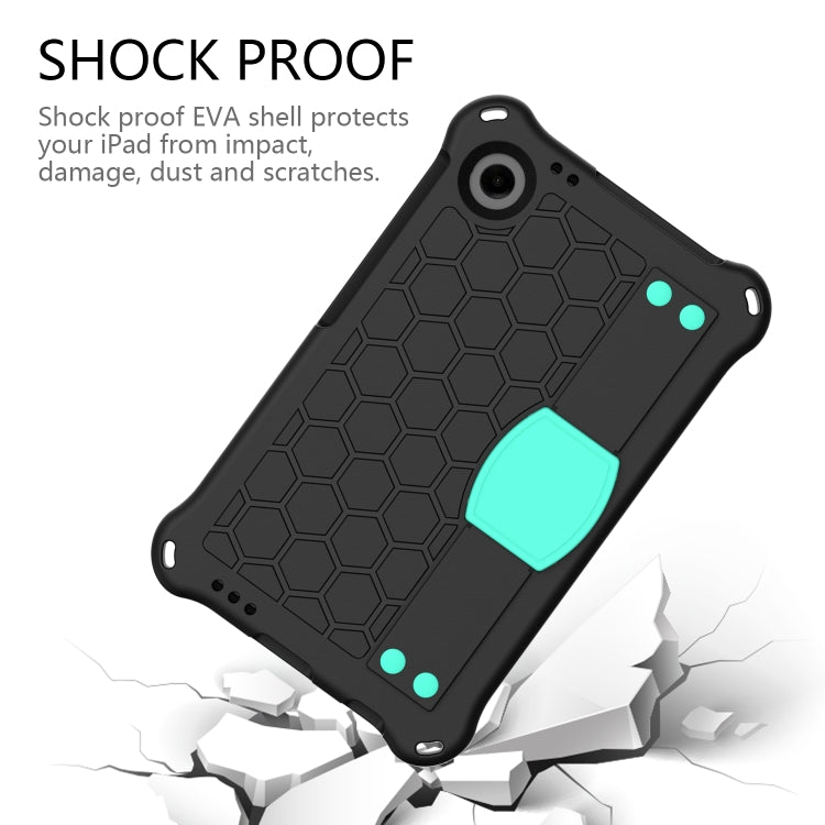 For Blackview Tab 60 8.7 2023 Honeycomb EVA Hybrid PC Tablet Case with Strap(Black+Aqua) - Others by PMC TechLife | Online Shopping South Africa | PMC TechLife