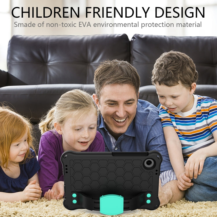 For Blackview Tab 60 8.7 2023 Honeycomb EVA Hybrid PC Tablet Case with Strap(Black+Aqua) - Others by PMC TechLife | Online Shopping South Africa | PMC TechLife