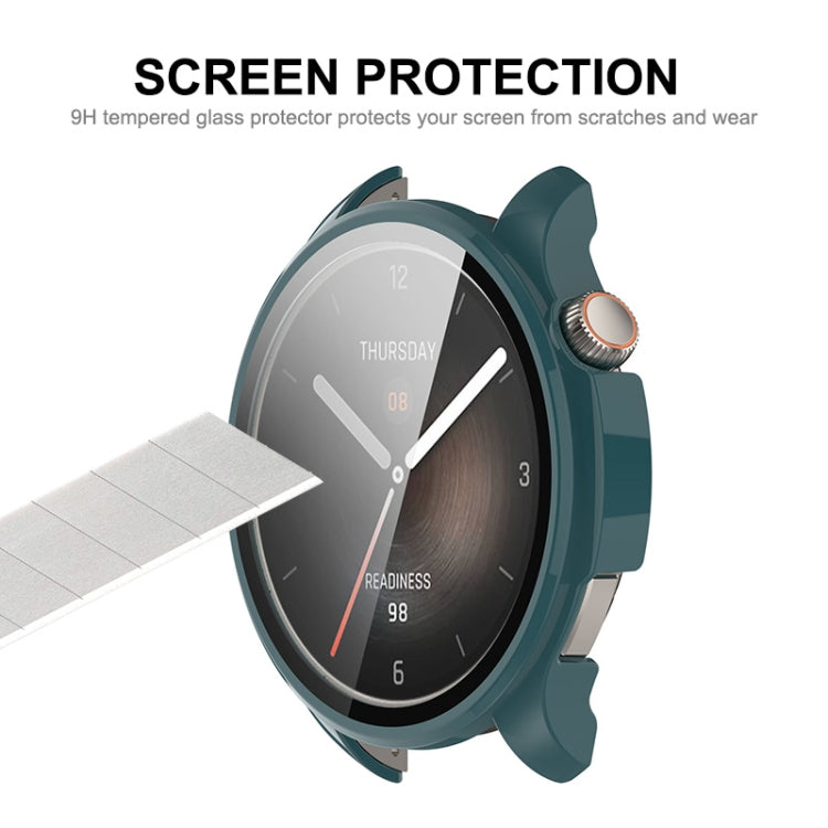 For Amazfit Balance A2286 ENKAY Hat-Prince Full Coverage Tempered Glass Film Integrated PC Watch Case(Black) - Watch Cases by ENKAY | Online Shopping South Africa | PMC Jewellery | Buy Now Pay Later Mobicred